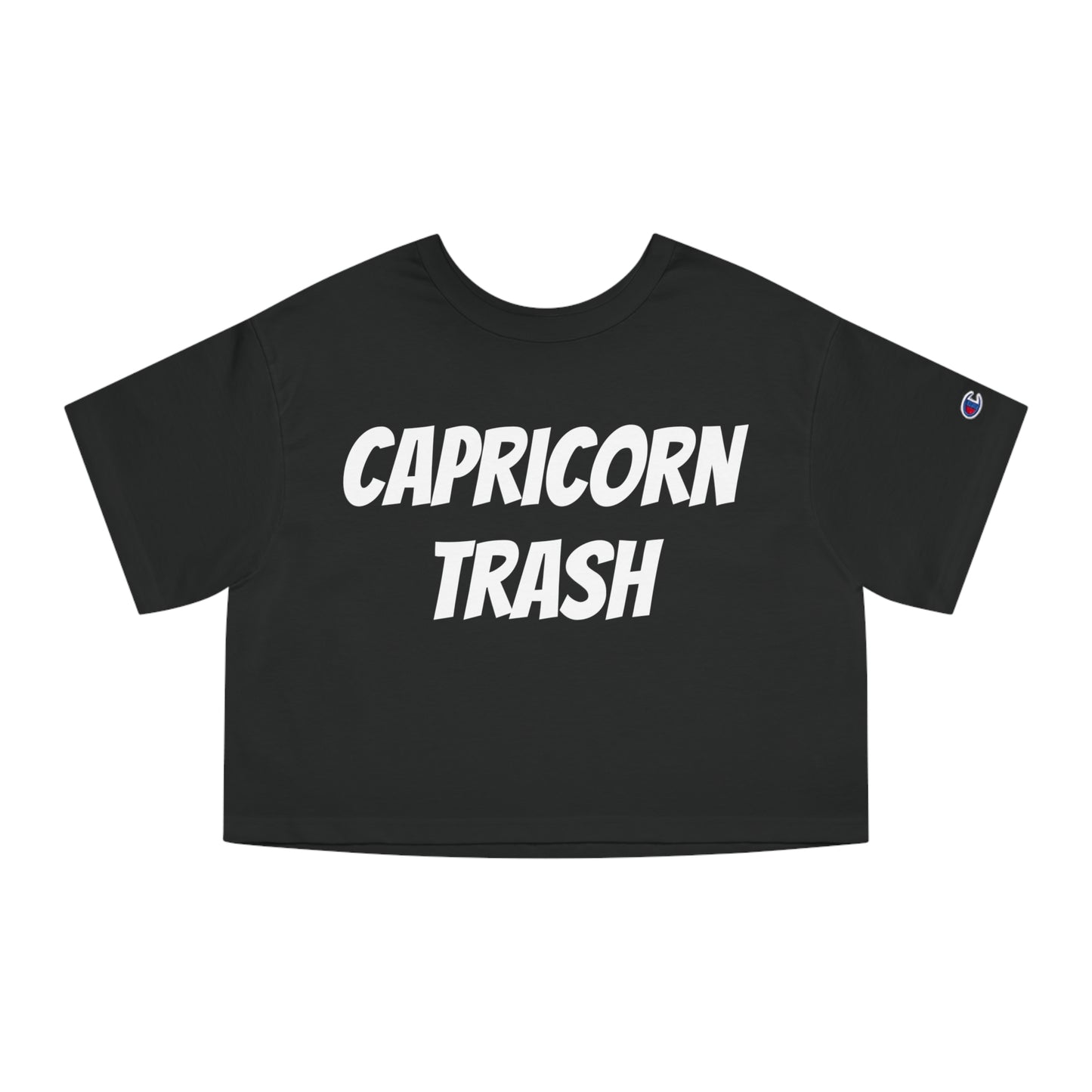 women's capricorn trash cropped tee