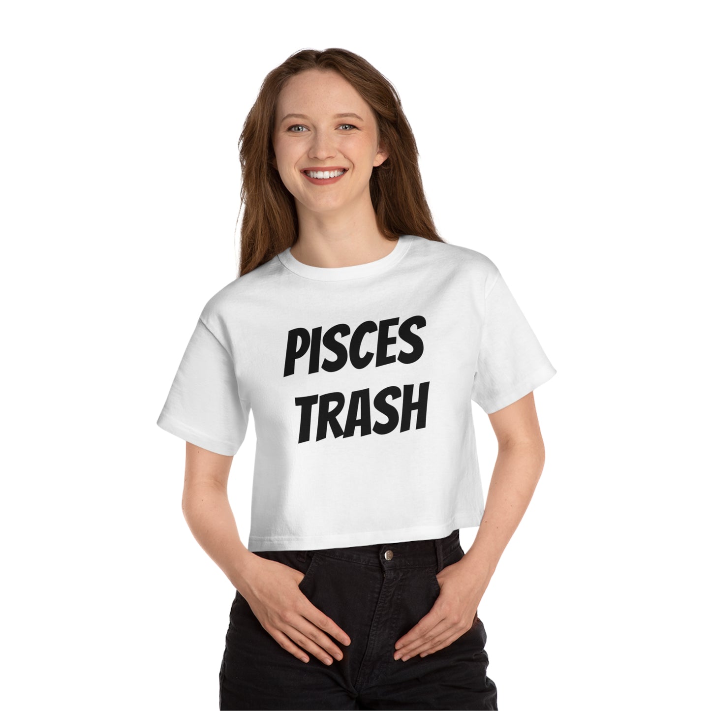 women's pisces trash cropped tee