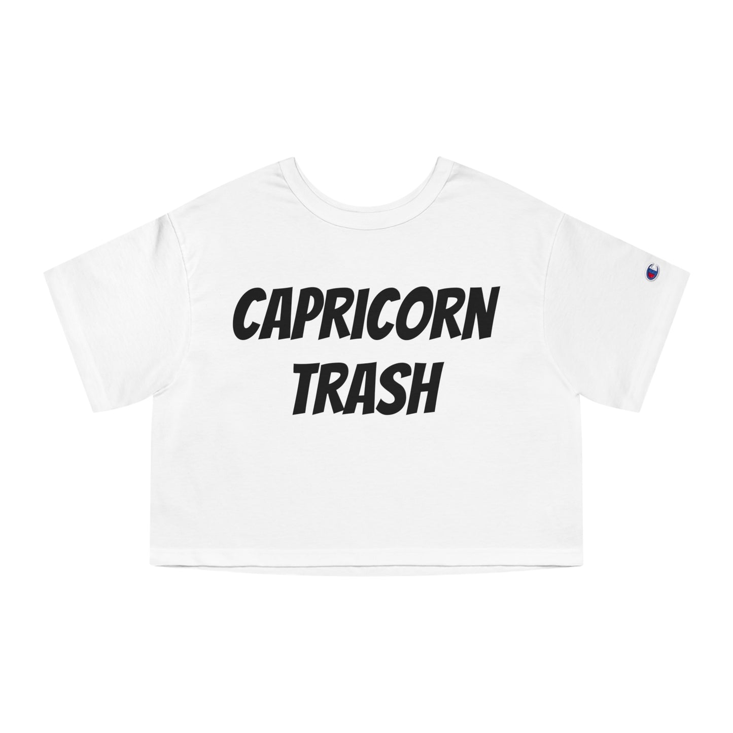 women's capricorn trash cropped tee