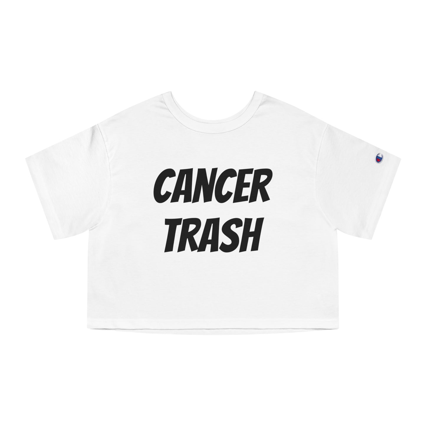 women's cancer trash cropped tee