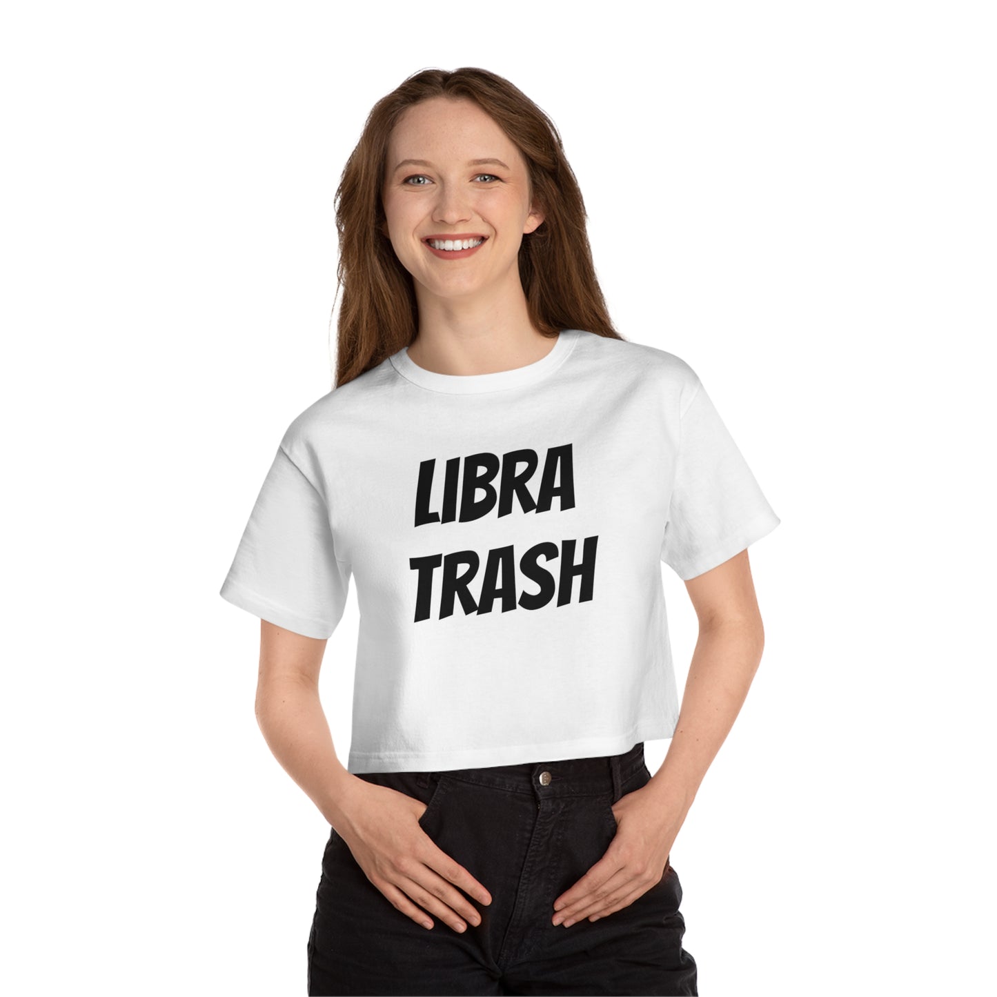 women's libra trash cropped tee