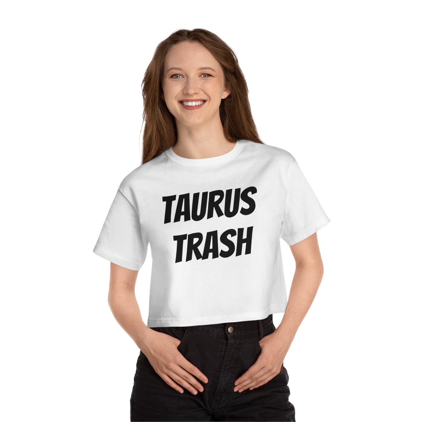 women's taurus trash cropped tee