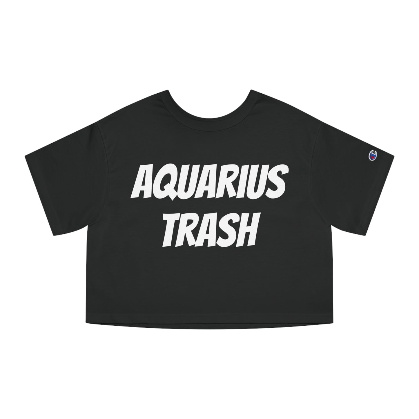 women's aquarius trash cropped tee