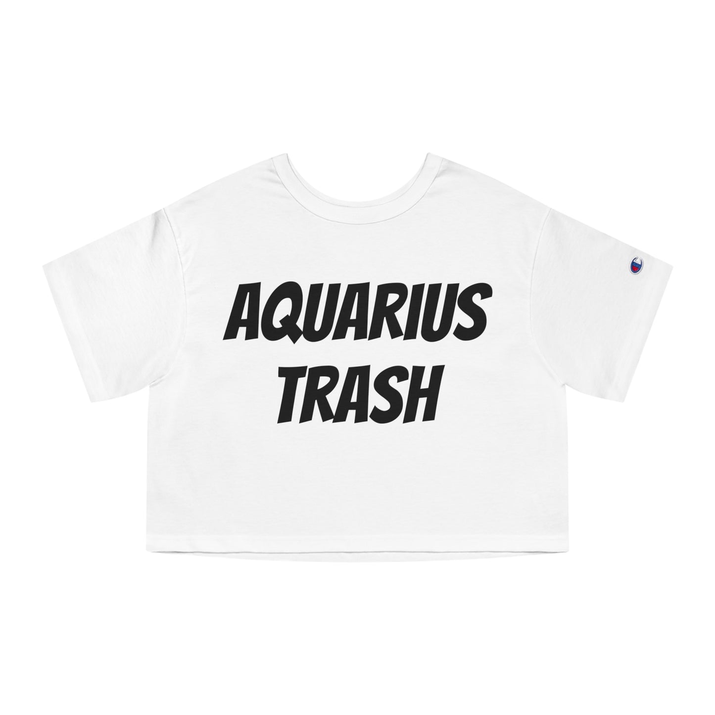 women's aquarius trash cropped tee