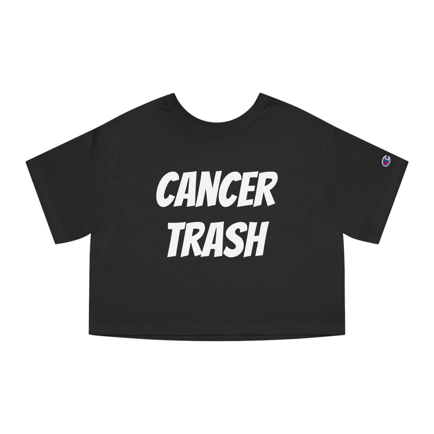 women's cancer trash cropped tee